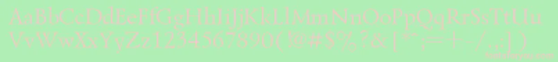 Ukrainiangoudyold Font – Pink Fonts on Green Background