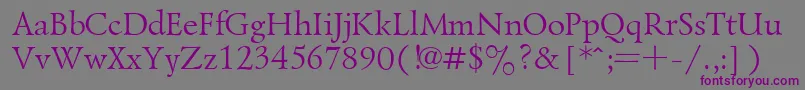 Ukrainiangoudyold Font – Purple Fonts on Gray Background