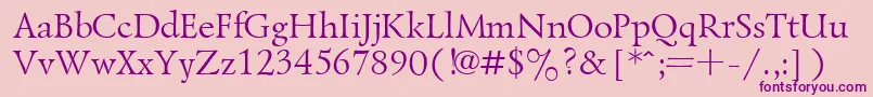 Ukrainiangoudyold Font – Purple Fonts on Pink Background