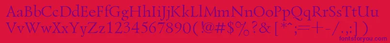 Ukrainiangoudyold Font – Purple Fonts on Red Background