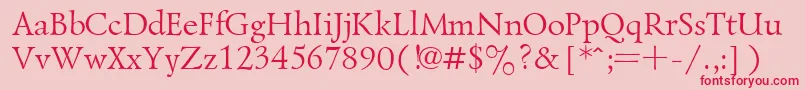Ukrainiangoudyold Font – Red Fonts on Pink Background