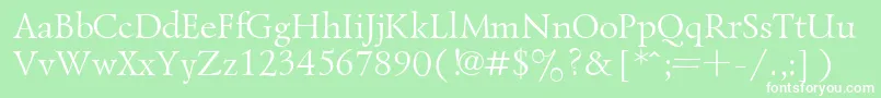 Ukrainiangoudyold Font – White Fonts on Green Background