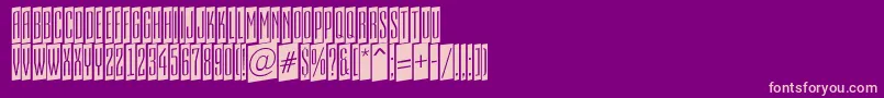 EmpirialcmupRegular Font – Pink Fonts on Purple Background