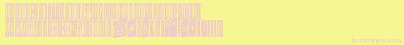 EmpirialcmupRegular Font – Pink Fonts on Yellow Background