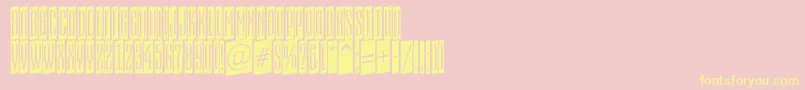 EmpirialcmupRegular Font – Yellow Fonts on Pink Background