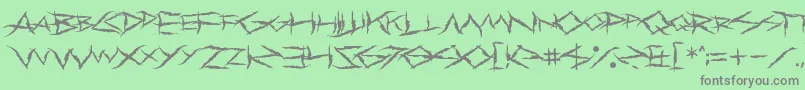 PrimalDream Font – Gray Fonts on Green Background