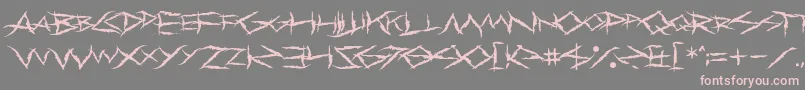 PrimalDream Font – Pink Fonts on Gray Background