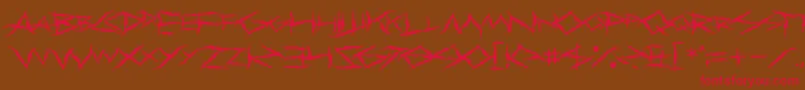 PrimalDream Font – Red Fonts on Brown Background