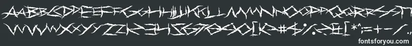 PrimalDream Font – White Fonts on Black Background