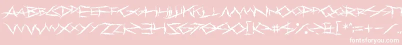 PrimalDream Font – White Fonts on Pink Background