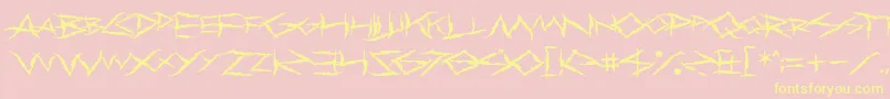 PrimalDream Font – Yellow Fonts on Pink Background