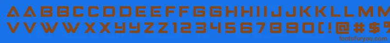 Police Strikefightertitle – polices brunes sur fond bleu