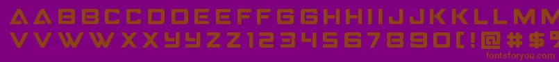 Strikefightertitle Font – Brown Fonts on Purple Background