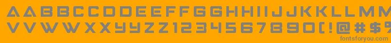 Strikefightertitle Font – Gray Fonts on Orange Background