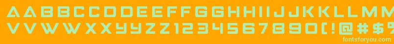 Strikefightertitle Font – Green Fonts on Orange Background