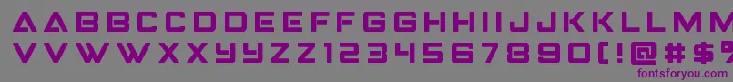 Strikefightertitle-Schriftart – Violette Schriften auf grauem Hintergrund