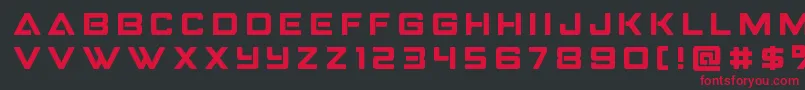 Strikefightertitle Font – Red Fonts on Black Background