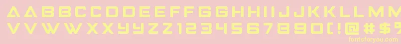 Strikefightertitle Font – Yellow Fonts on Pink Background