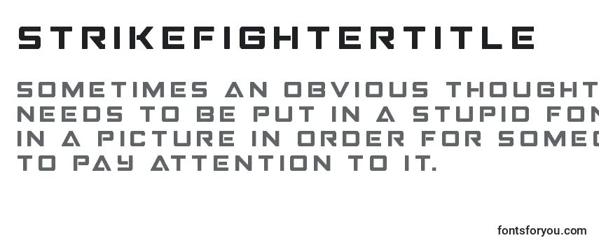 Strikefightertitle Font