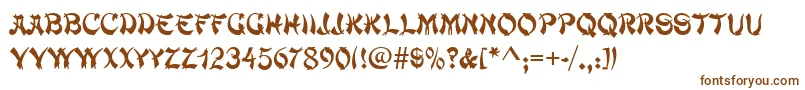 Шрифт MacaoRegular – коричневые шрифты на белом фоне