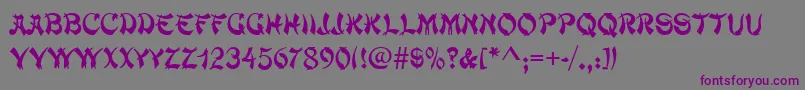 Шрифт MacaoRegular – фиолетовые шрифты на сером фоне