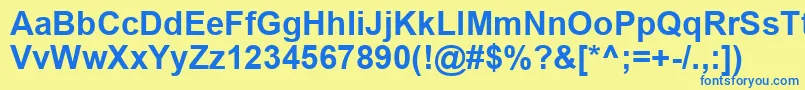 ArialBold Font – Blue Fonts on Yellow Background