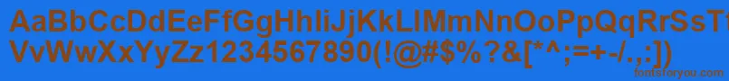 ArialBold Font – Brown Fonts on Blue Background