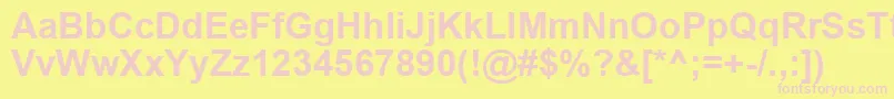 ArialBold Font – Pink Fonts on Yellow Background