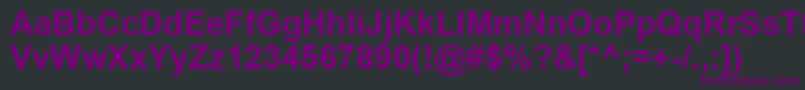 Шрифт ArialBold – фиолетовые шрифты на чёрном фоне