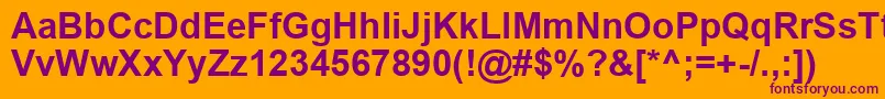 ArialBold Font – Purple Fonts on Orange Background