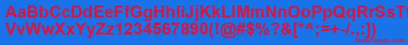 ArialBold Font – Red Fonts on Blue Background