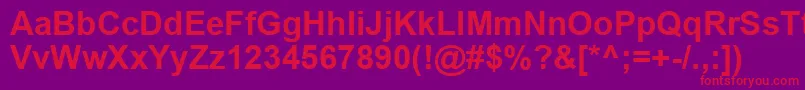 ArialBold Font – Red Fonts on Purple Background