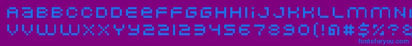 フォントNominal5 – 紫色の背景に青い文字