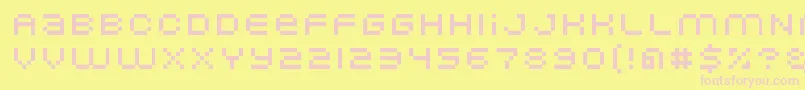 Nominal5 Font – Pink Fonts on Yellow Background