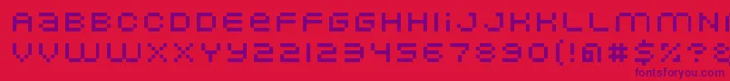 Nominal5-Schriftart – Violette Schriften auf rotem Hintergrund