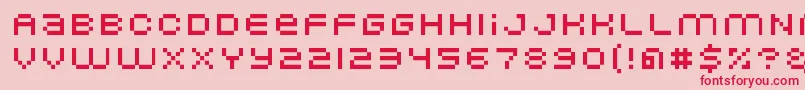 Nominal5 Font – Red Fonts on Pink Background