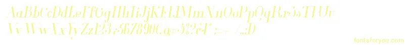 Glamor Condenseditalic-Schriftart – Gelbe Schriften