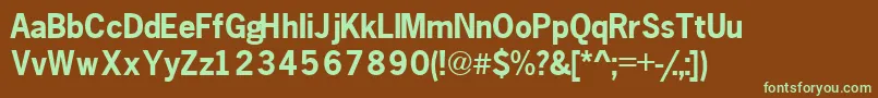 Шрифт Macroblackssk – зелёные шрифты на коричневом фоне