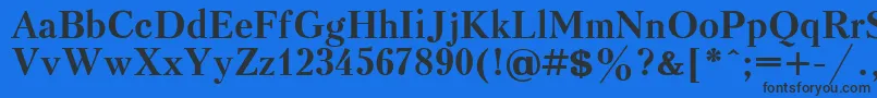 フォントKudrashovBold.001.001 – 黒い文字の青い背景