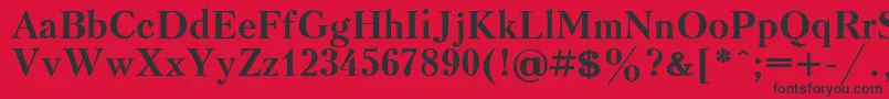 KudrashovBold.001.001 Font – Black Fonts on Red Background