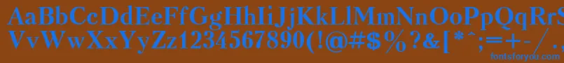 KudrashovBold.001.001 Font – Blue Fonts on Brown Background