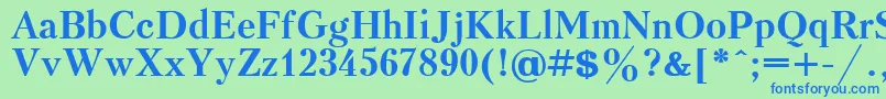KudrashovBold.001.001 Font – Blue Fonts on Green Background