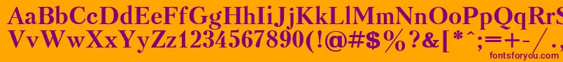 KudrashovBold.001.001 Font – Purple Fonts on Orange Background