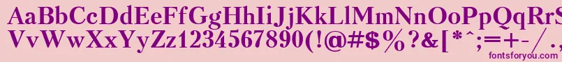 KudrashovBold.001.001 Font – Purple Fonts on Pink Background