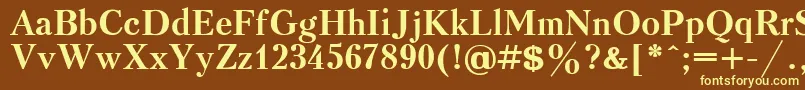 KudrashovBold.001.001 Font – Yellow Fonts on Brown Background