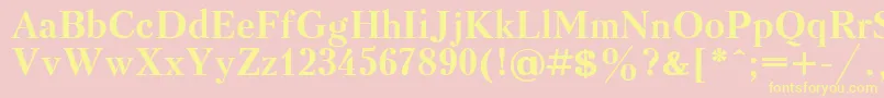 KudrashovBold.001.001 Font – Yellow Fonts on Pink Background