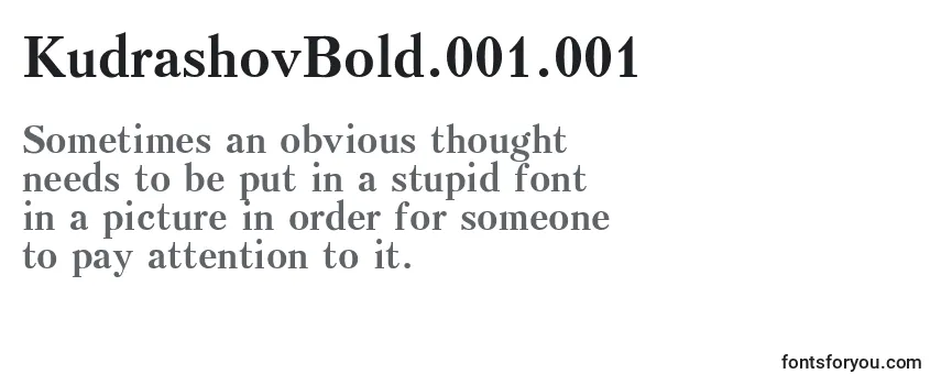 Review of the KudrashovBold.001.001 Font