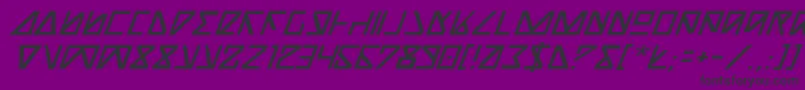 NickTurboItalic Font – Black Fonts on Purple Background