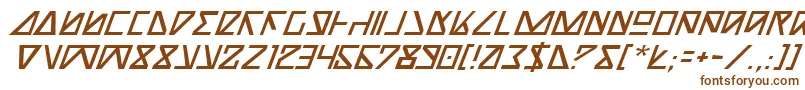 NickTurboItalic-Schriftart – Braune Schriften