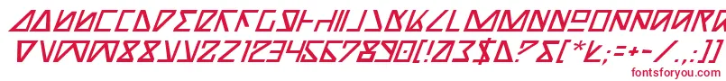フォントNickTurboItalic – 赤い文字